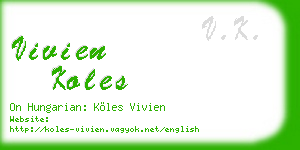 vivien koles business card